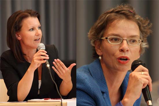 Die Rivalinnen: <b>Jana Schimke</b> (CDU) und Tina Fischer (SPD) - 100