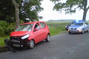 Glück gehabt: Verkehrsunfall in der Ernst – Thälmann – Straße ging glimpflich ab.
