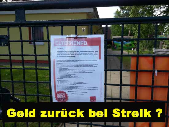 Kita Streik: Sollen Eltern Beiträge zurückgezahlt werden?