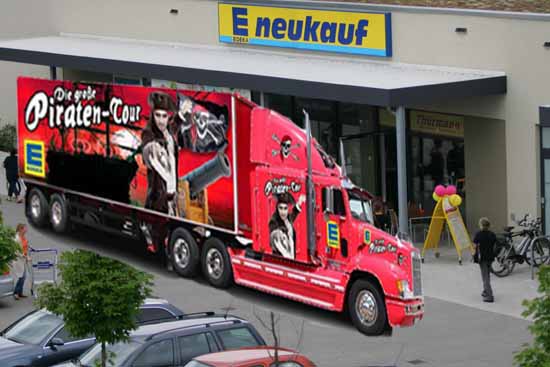 EDEKA Piraten – Truck entert das Ortszentrum