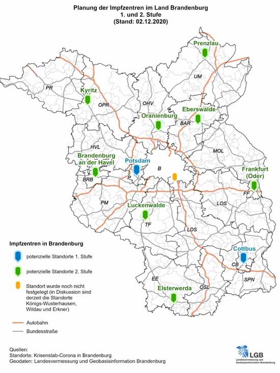 Corona Impfungen: LDS hat noch keinen Standort
