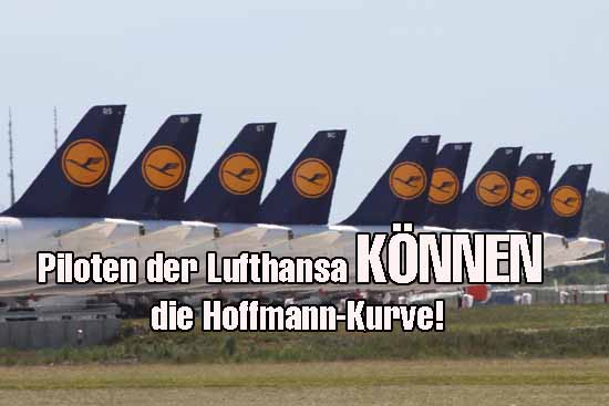Lufthansa-Piloten fliegen die Hoffmann-Kurve auf dem Strich und schaffen es, noch vor der Autobahn abzubiegen. Sind sie wirklich so viel besser als ihre Kollegen von easyJet und anderen Airlines? (Foto: mwBild)