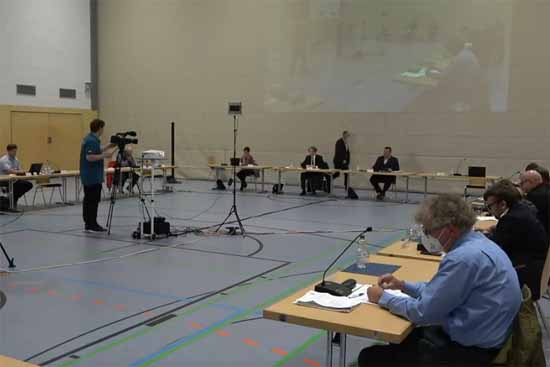 Live-Übertragung der Gemeinderatssitzung i n Zeuthen. (Foto: Screenshot Gemeinde Zeuthen)