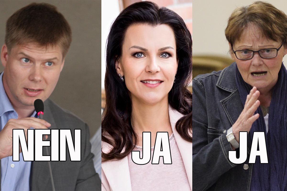 v.l.: Steffen Kotré (AfD), Jana Schimke (CDU), Sylvia Lehmann (SPD). Fotos: mwBild/Jana Schimke)
