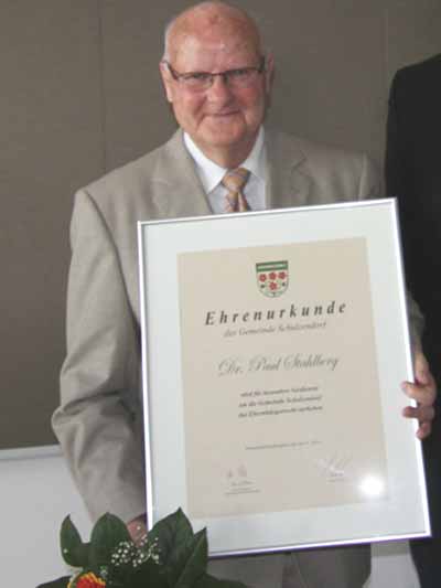 Dr. Paul Stahlberg ist Ehrenbürger