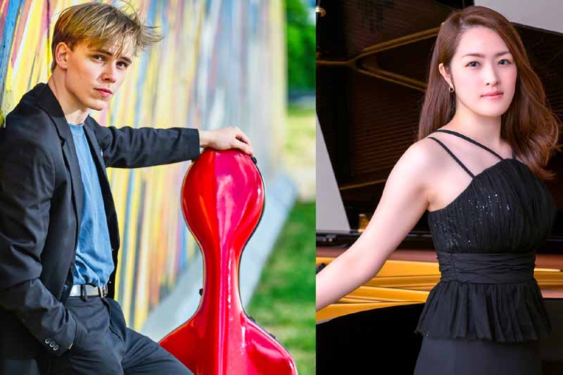 Die jungen Virtuosen Philipp Schupelius und Yukino Kaihara zeigen Ihr Können im Kavalierhaus bei den Schlosskonzerten Königs Wusterhausen. ( Foto: Schlosskonzerte)