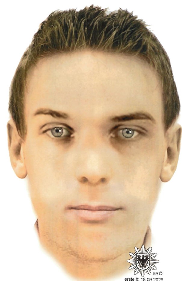 Phantombild des Täters (Foto: Polizei Cottbus)